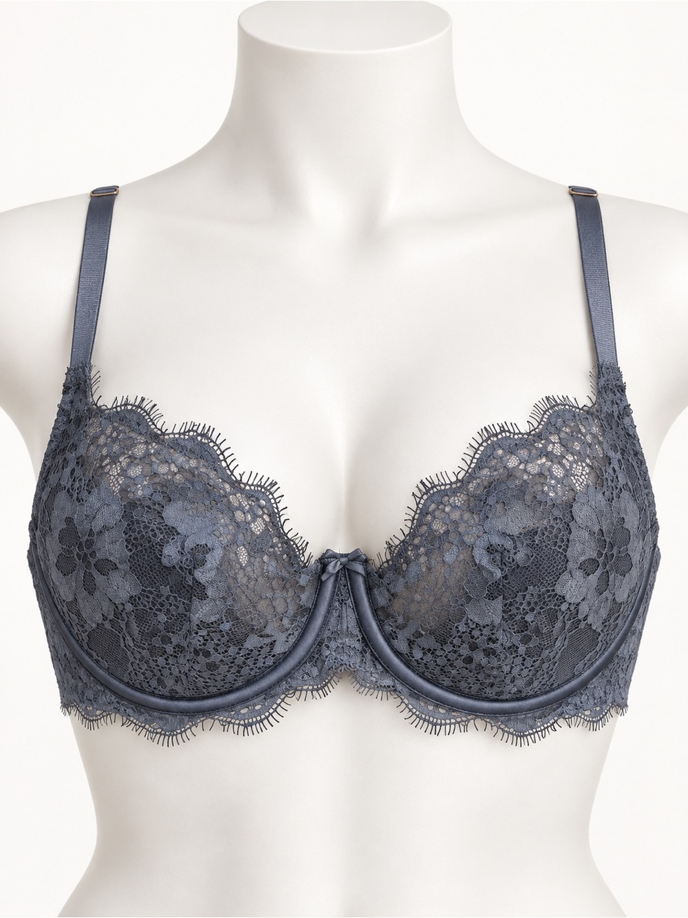 Victoria's Secret Lace Underwire Bra in Slate Blue